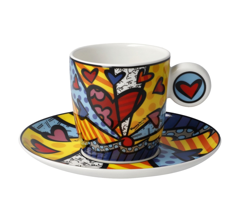 A New Day - 咖啡杯連底碟 Pop Art Romero Britto